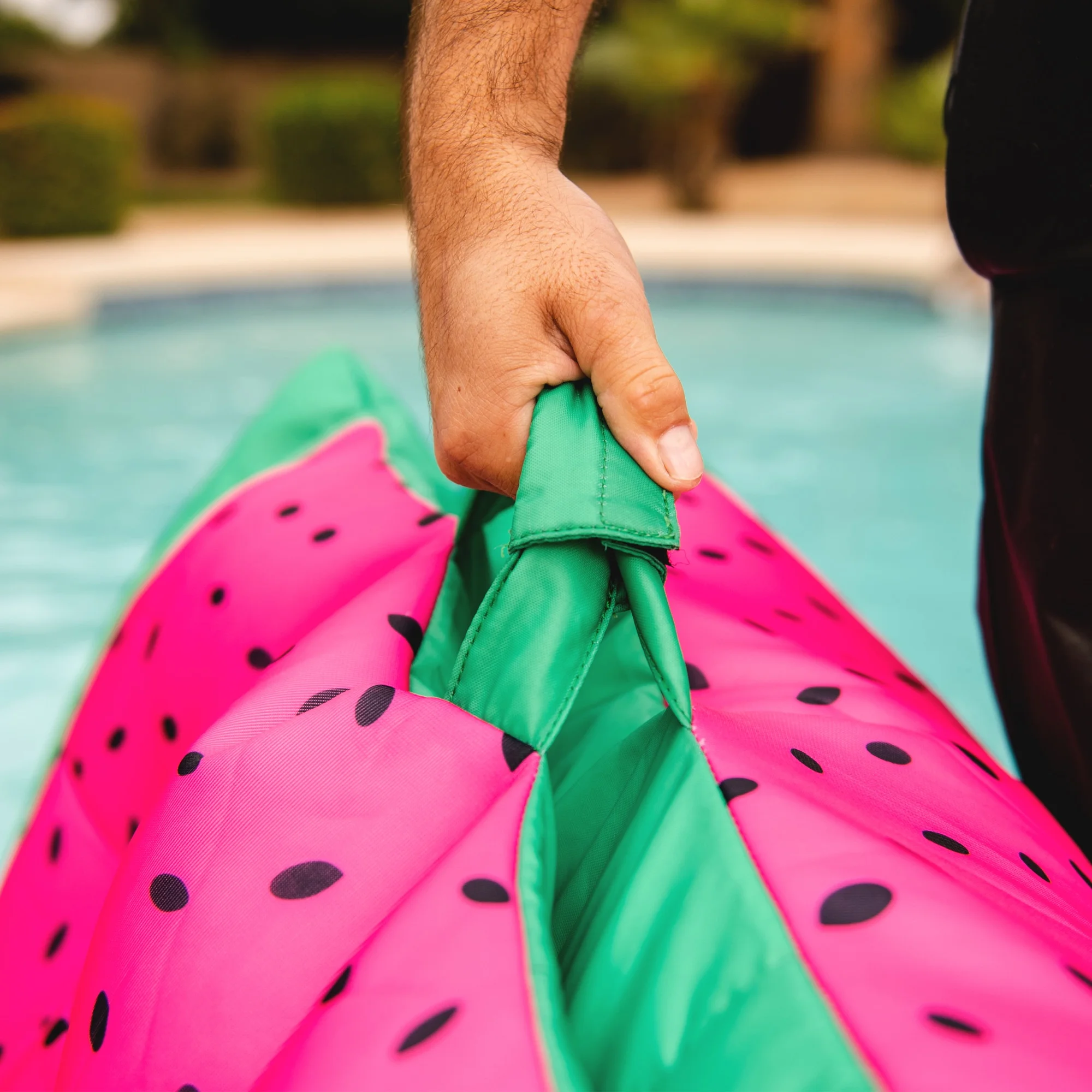 Big Joe Lagoon Lounger No Inflation Needed Pool Float, Americana Nautical Stripe Double Sided Mesh, Quick Draining Fabric, 5 feet Giant - Image 57