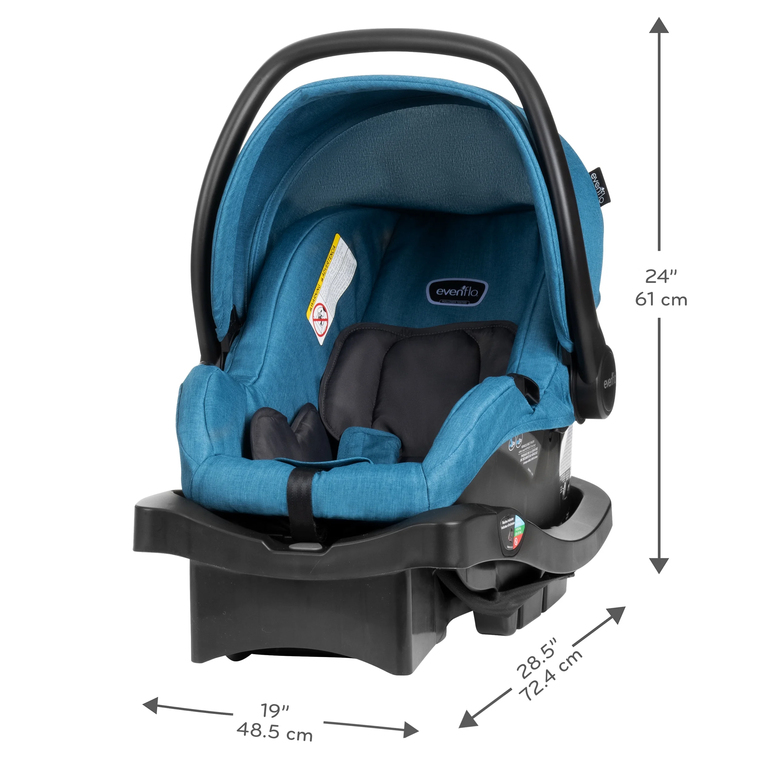 Evenflo Omni Plus Modular Travel System with LiteMax Sport Infant Car Seat, Mylar Gray, Unisex - Image 30