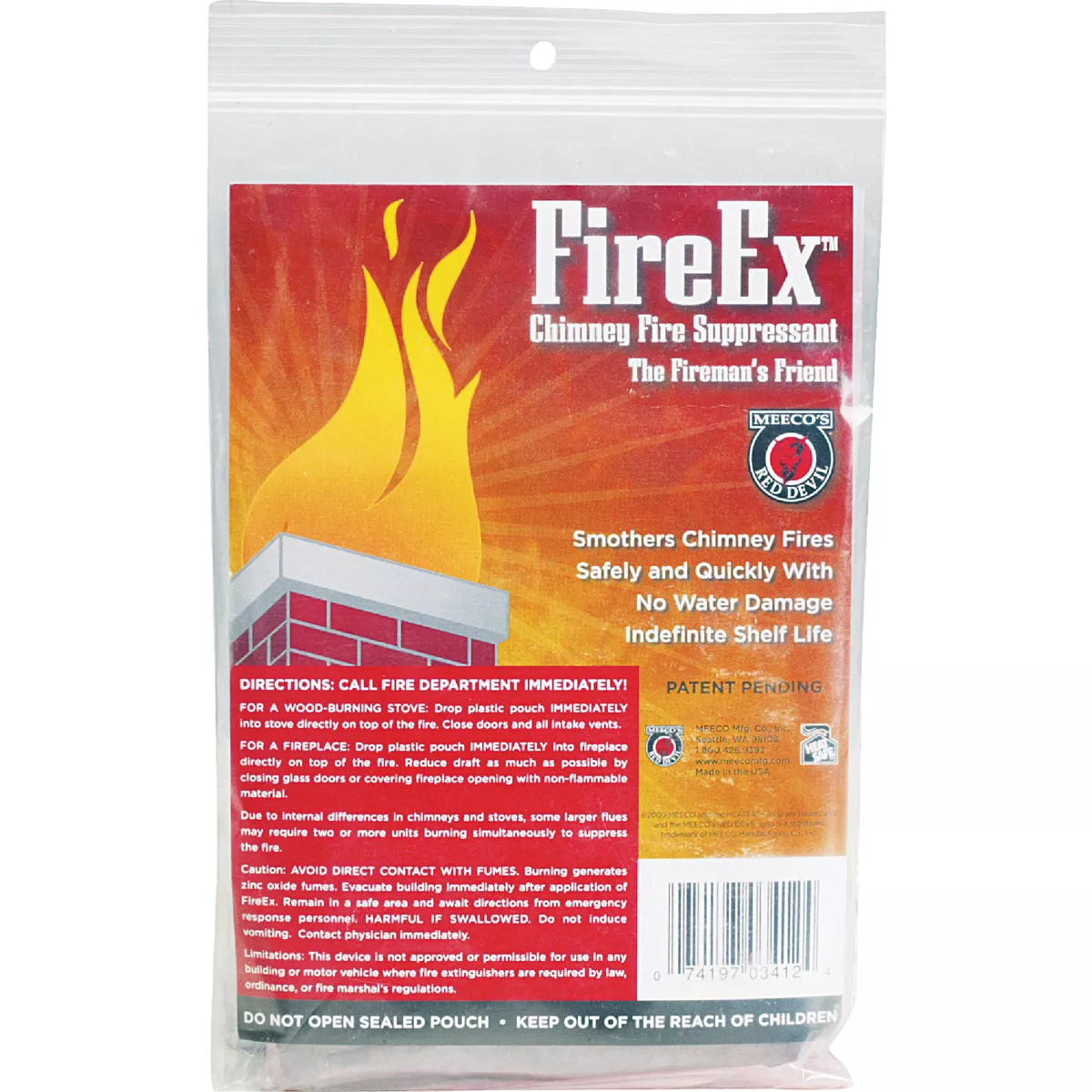 Meeco's Red Devil FireEx Chimney Fire Suppressant
