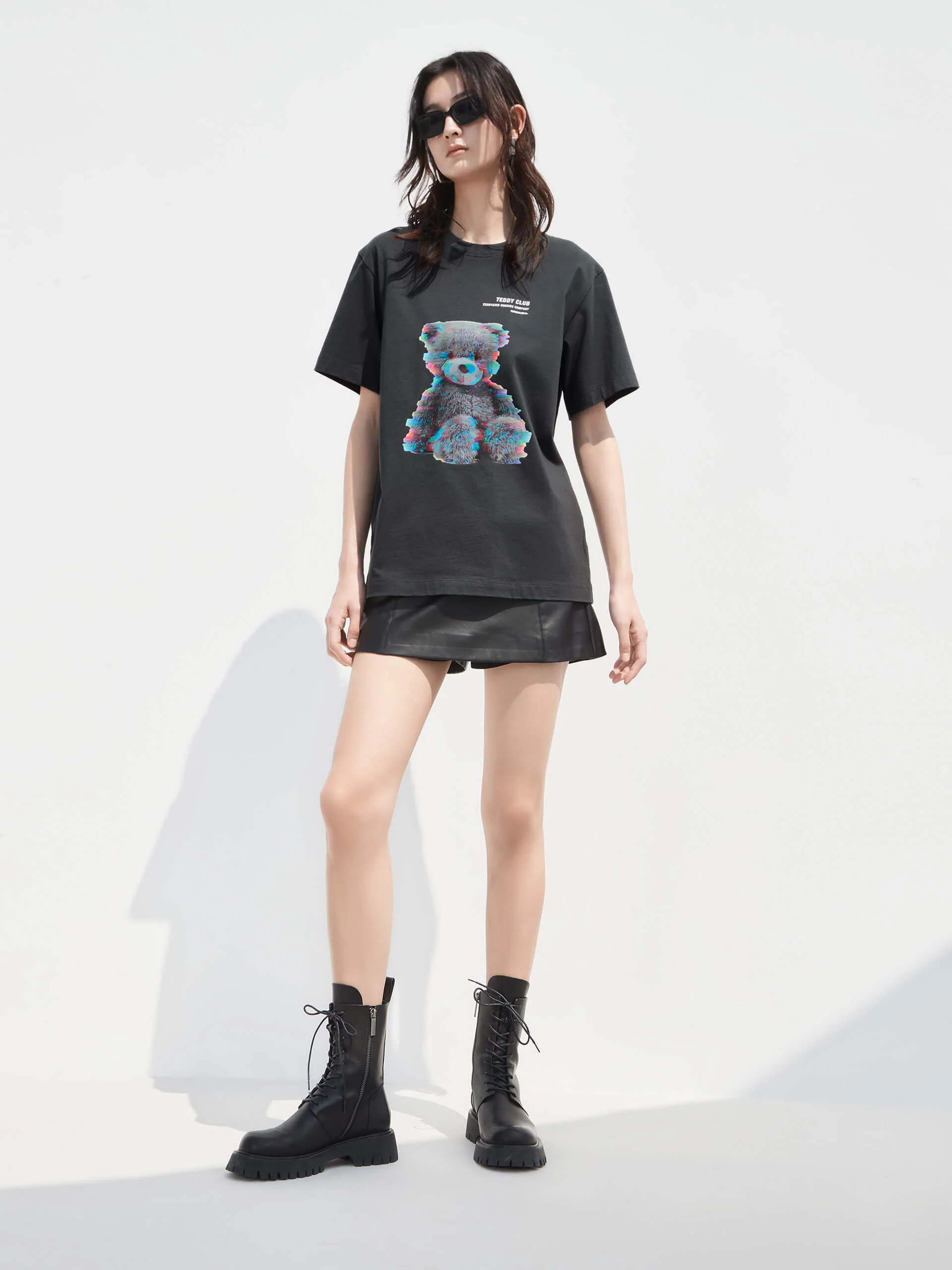 Cartoon Print Cotton T-shirt