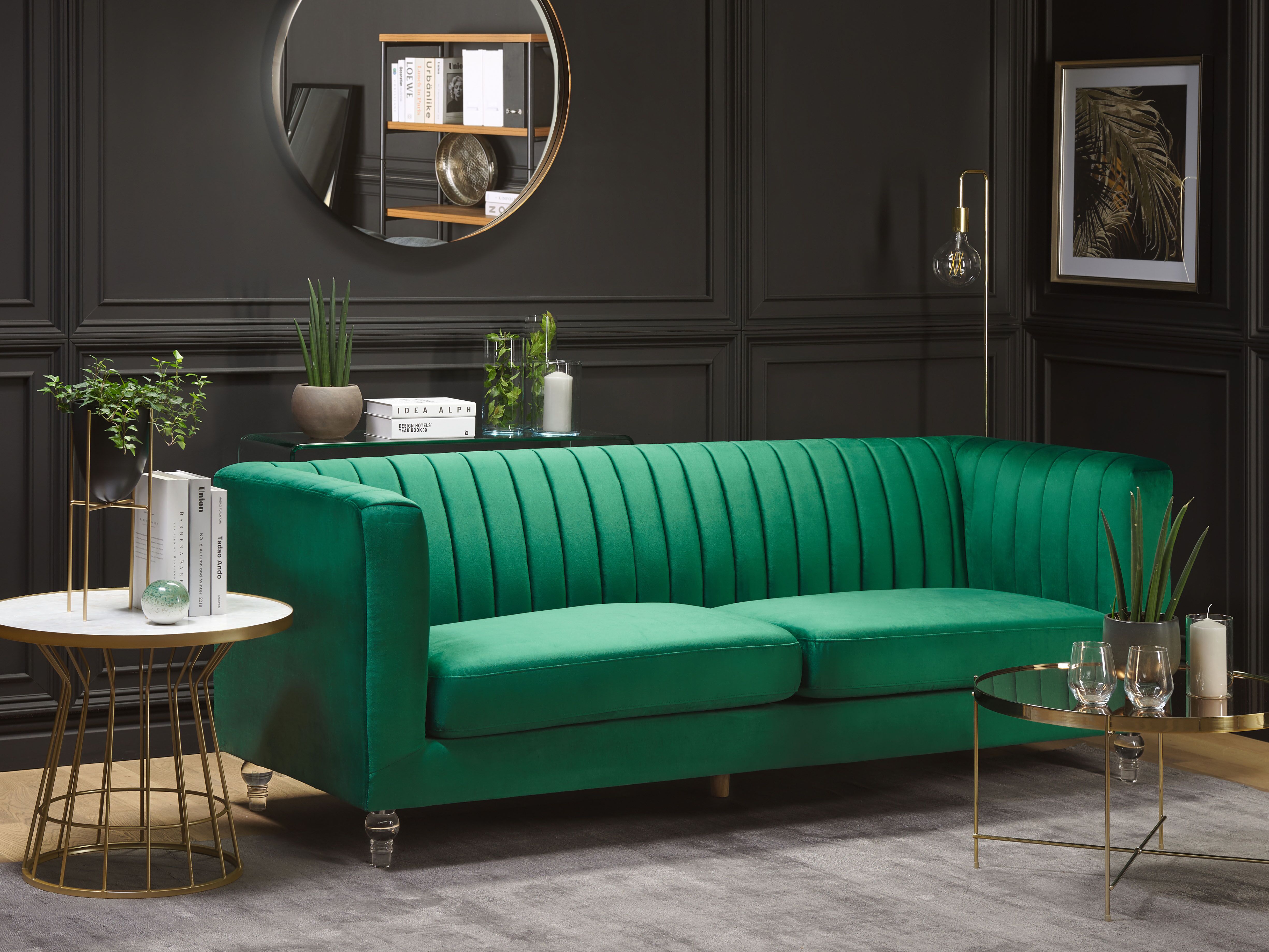 Sofa 3 Seater ARVIKA Velvet Green