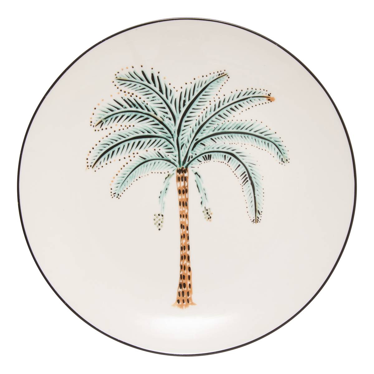 Set of 6 dessert plates "Reso" Porcelain, D.19 cm