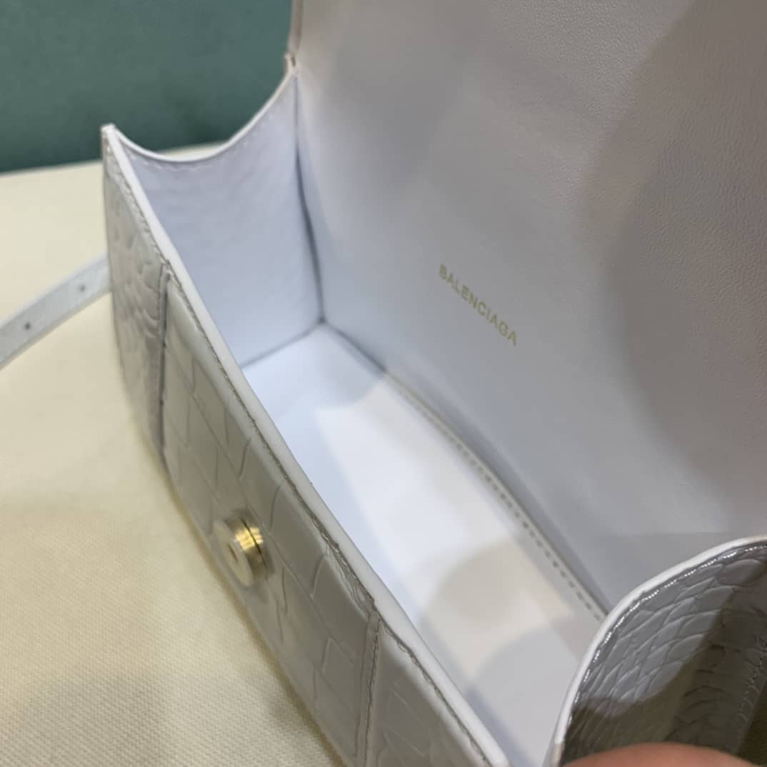 Balenciaga Hourglass Leather Top Handle Replica Bag - Replicaclubs
