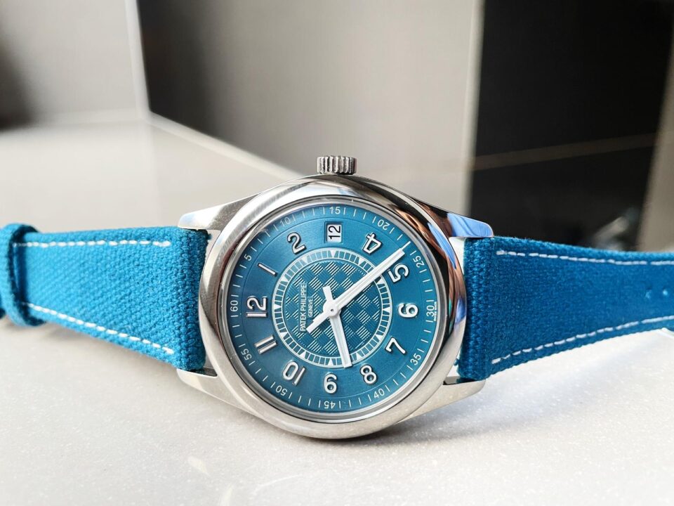 Replica PATEK PHILIPPE Calatrava 6007A-001 SS ZF 1:1 Best Edition Blue Dial on Blue Leather Strap A324CS - Top club