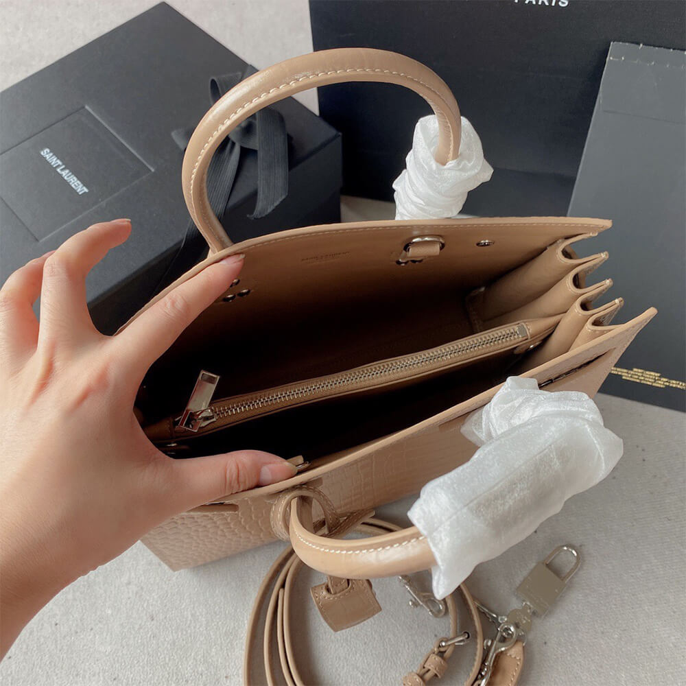 YSL Sac De Jour Baby Bag In Crocodile-Embossed1:1High-quality replica