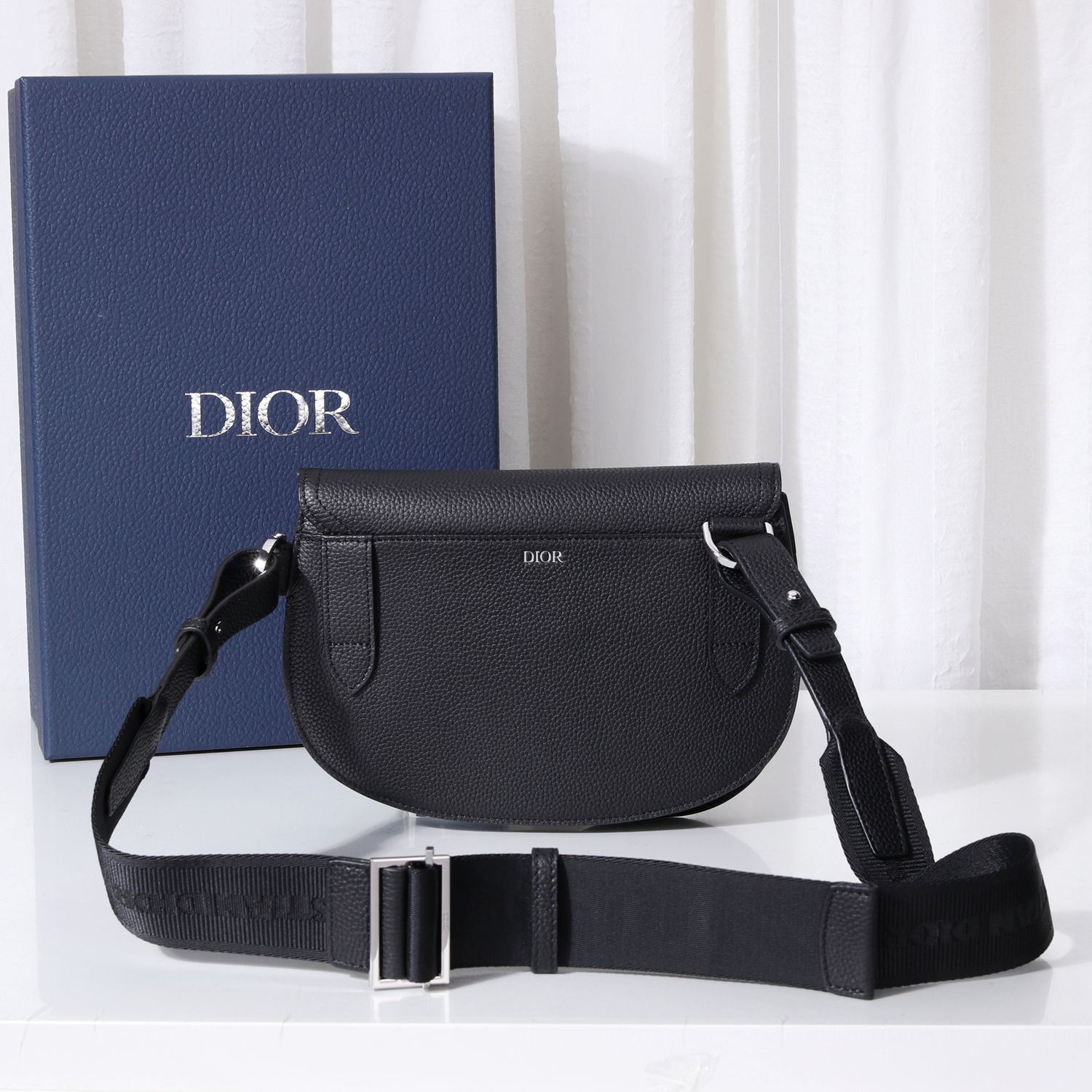 The Saddle Pouch Black For Women‎ 9.5in/24cm CD1:1High-quality replica