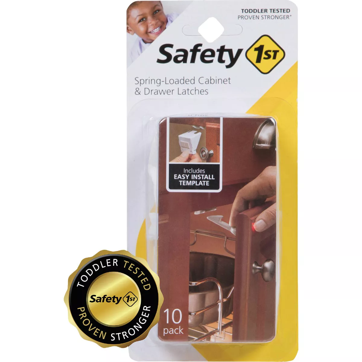 Safety 1st Spring-Loaded Cabinet & Drawer Latch (10-Count)