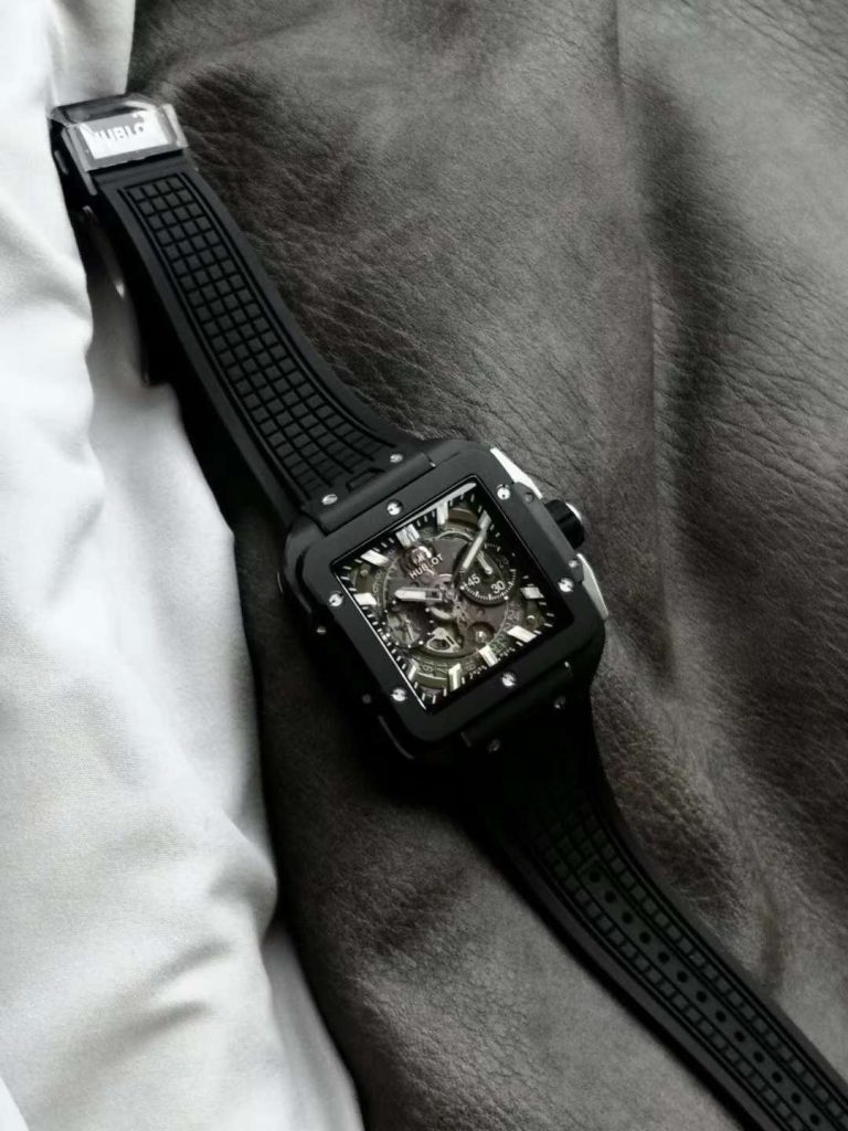 Hublot Replica 1:1 Watch Black Ceramic Square Bang Unico Chronograph 42mm - Top club