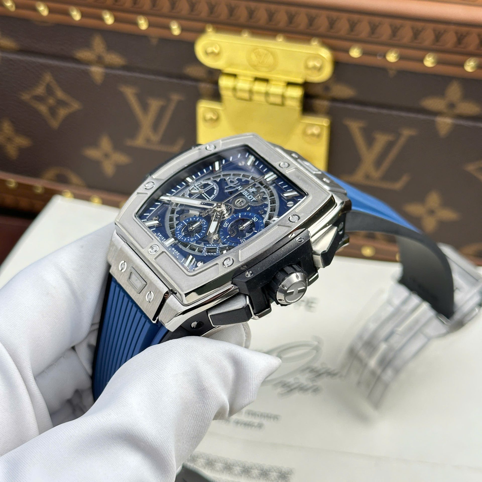 Hublot Spirit Of Big Bang Titanium Replica Watch Dial Blue BBF Factory 42mm - Top club