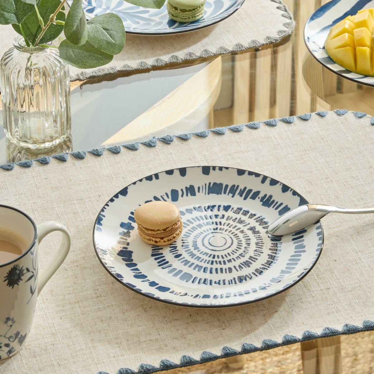 Set of 6 dessert plates "Umami" Porcelain, D.19.4 cm