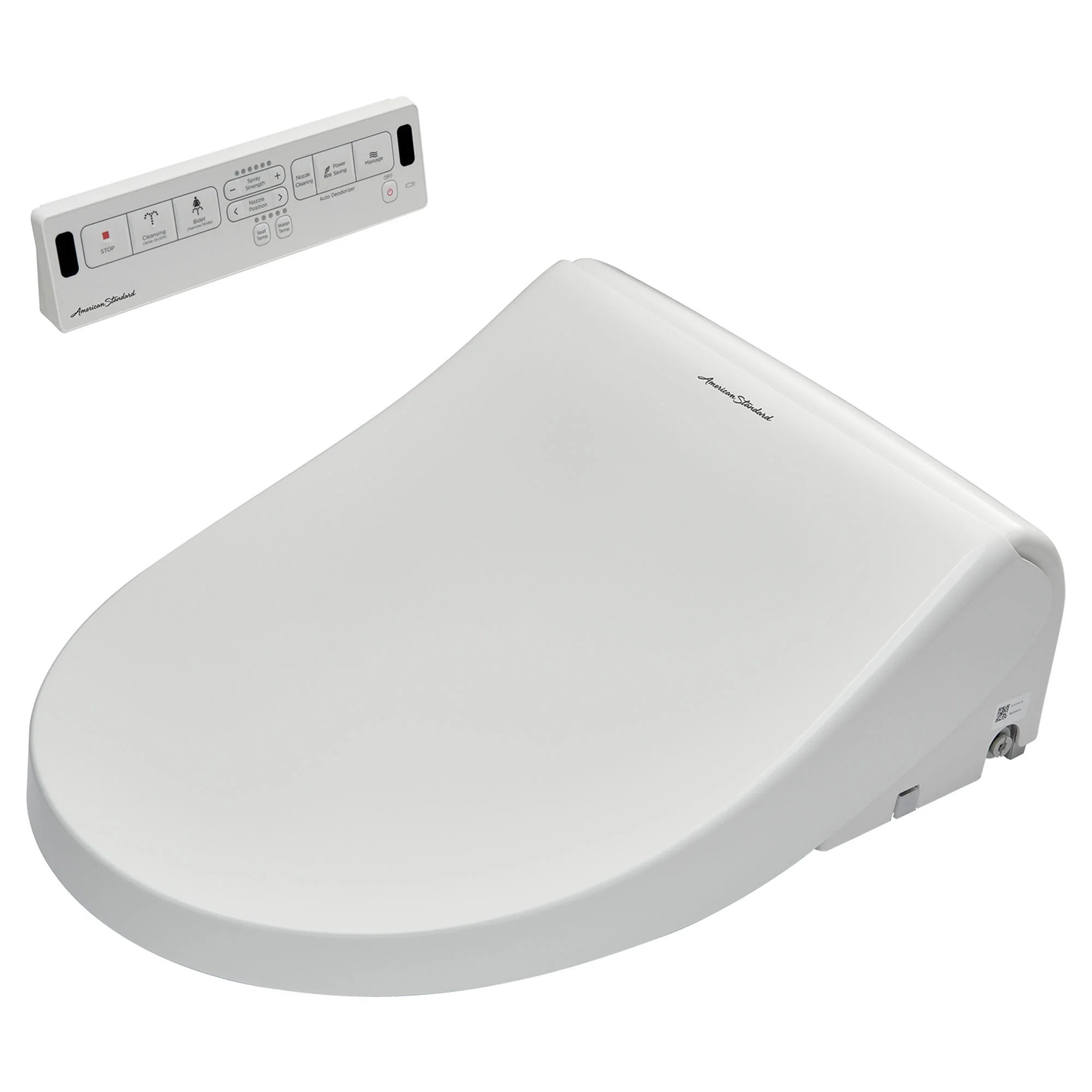 American Standard Advanced Clean 2.0 Slow Close Electric SpaLet Bidet Seat with Remote Operation for Elongated Toilet in White
