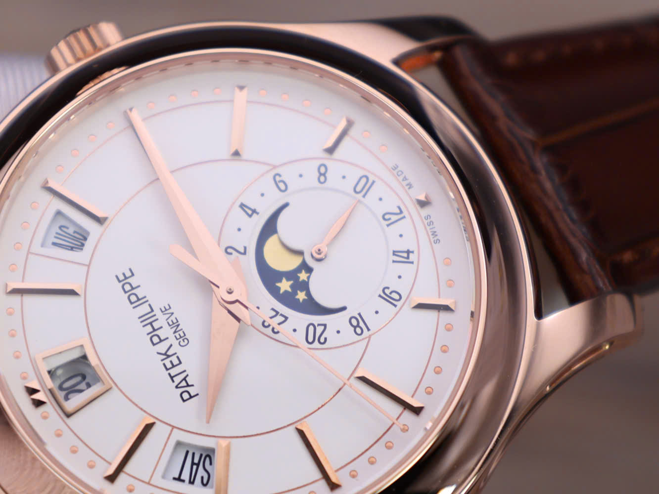 Patek Philippe 5205R 18K Rose Gold Wrapped Replica Watch 40mm - Top club
