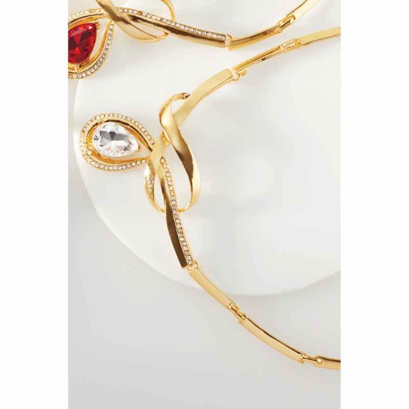 Color Crystal Necklace, Bracelet, Earring & Ring Set - MIDNIGHT VELVET CATALOG
