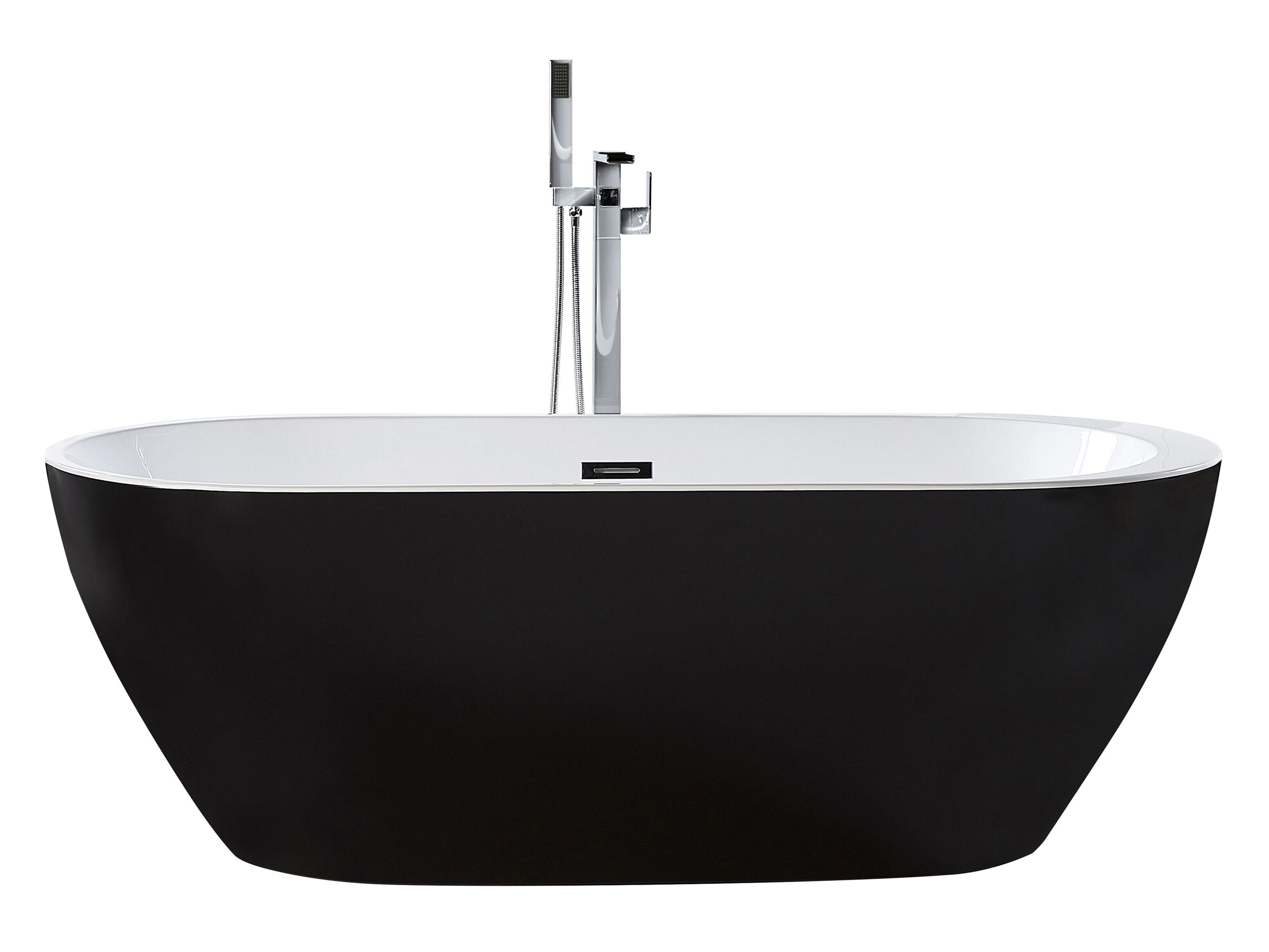 Freestanding Bathtub NEVIS 1500 x 750 mm Black