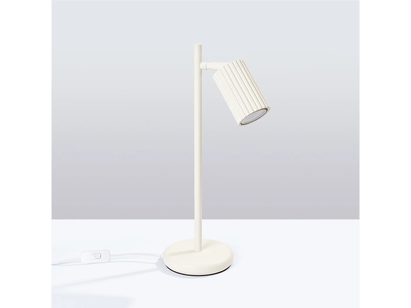 Lampe de bureau Gloow minimaliste en aluminium - 1 sources lumineuses 3000K - L.14,5 x H.43 cm - beige