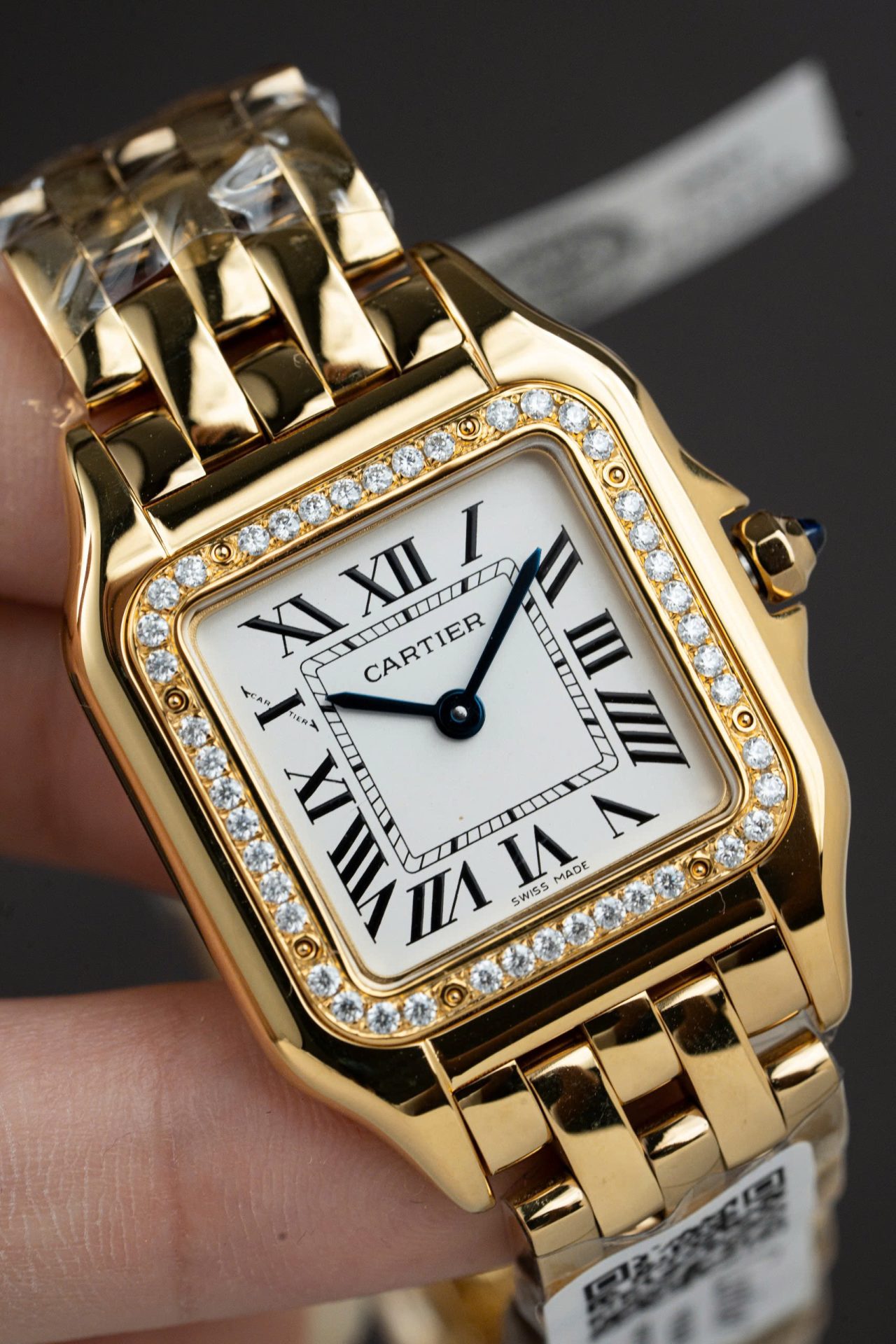 Cartier Panthere WJPN0015 White Dial Replica Watch Bezel Diamonds Moissanite 27x37mm - Top club
