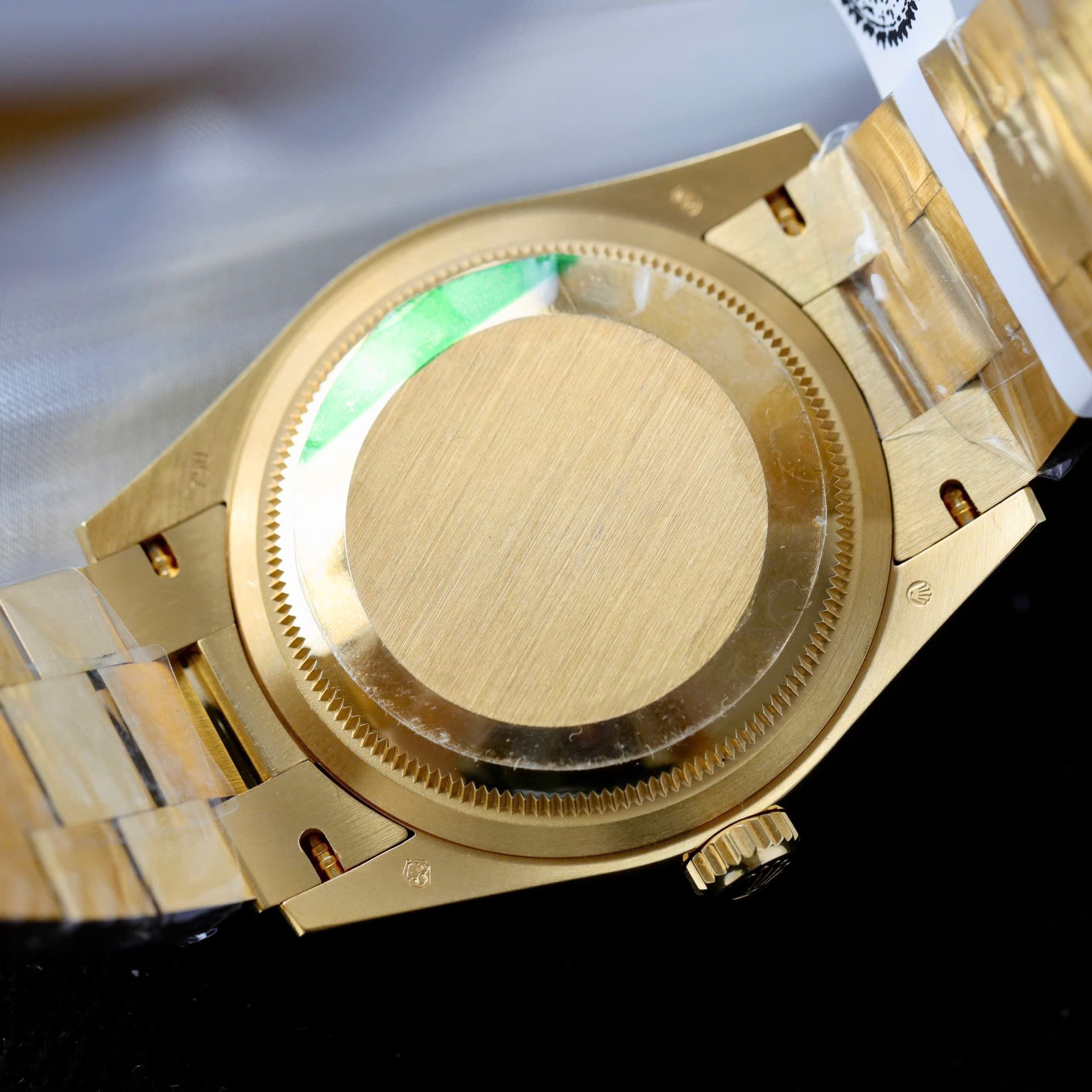 Rolex Day-Date 18K Gold Wrapped + Moissanite Diamonds Copies Watches GM Factory 36mm - Top club