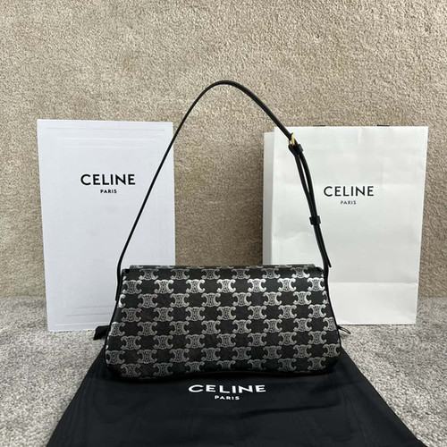 CELINE LOLA medium-sized two-color logo printed handbag