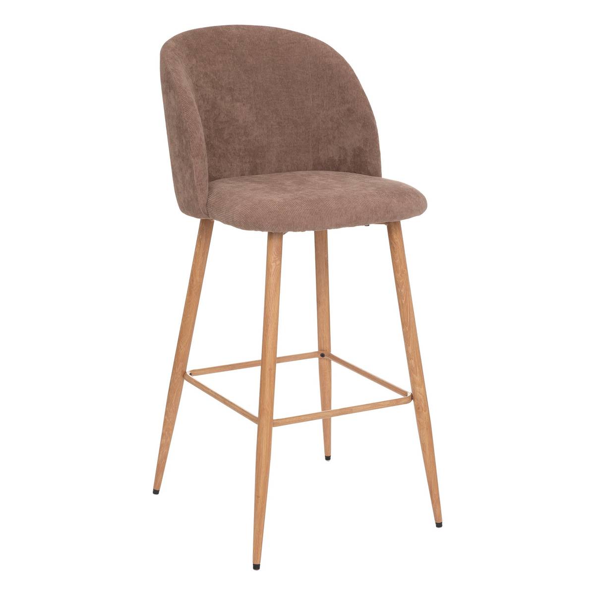 Bar chair "Celeste" Corduroy, Taupe grey