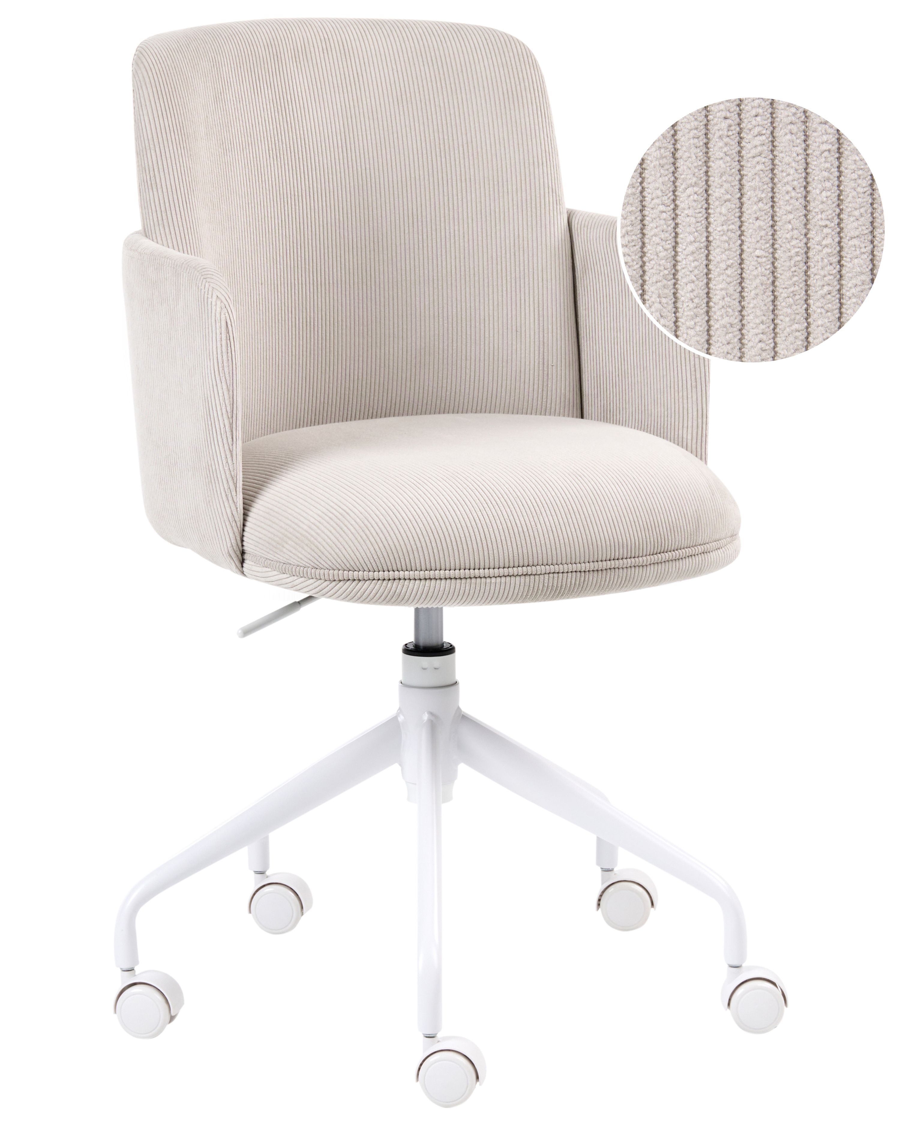 Office Chair DRYDEN Corduroy Light Beige