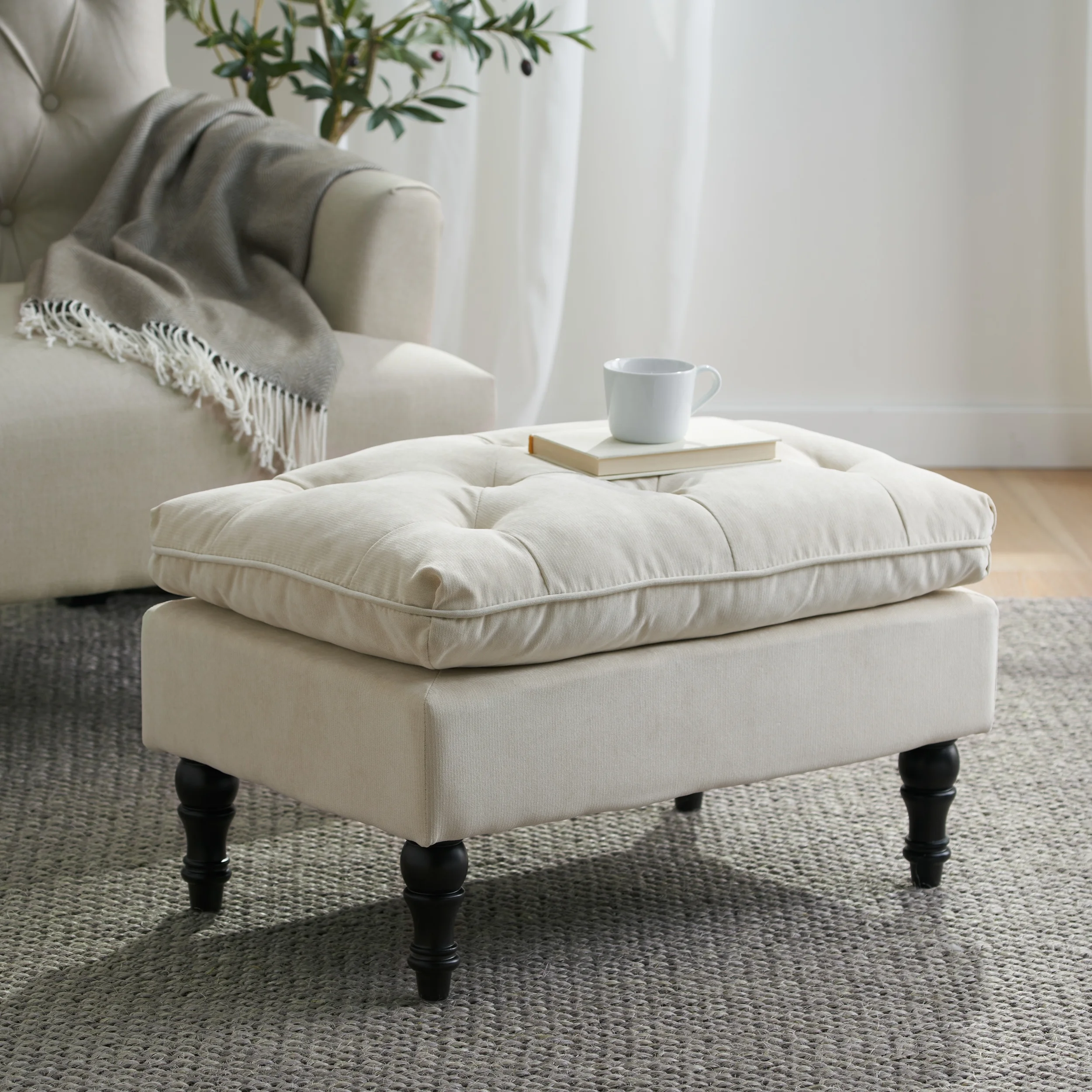 LOFTON 28INCH PILLOW TOP OTTOMAN