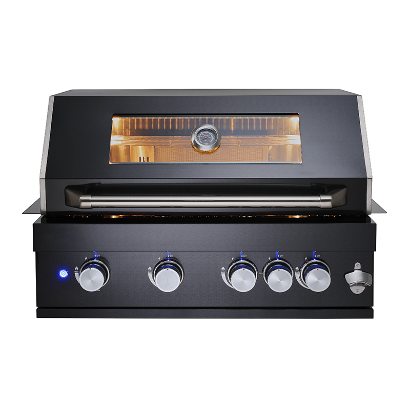 Modern Stainless Steel Outdoor Gas BBQ Grill Built-in Villa Kitchen Style