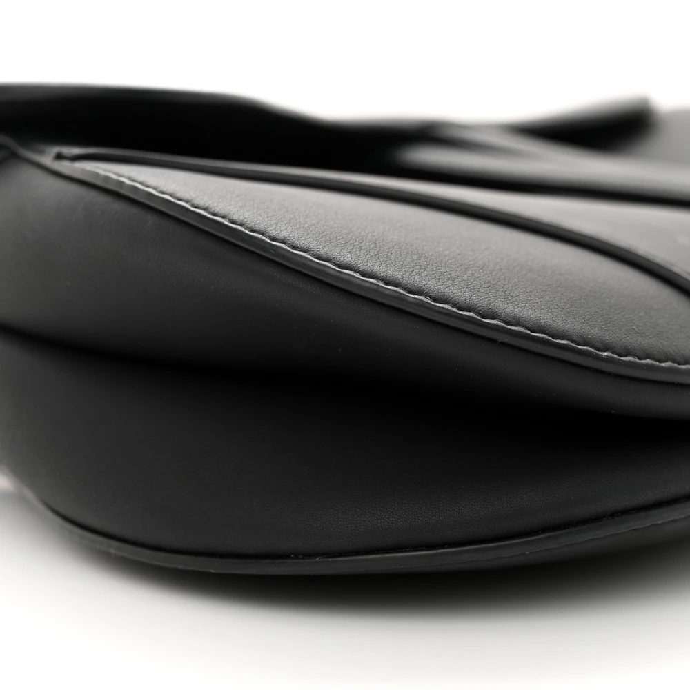 Dior Black Ultra Matte Calfskin Leather Medium Saddle Bag Matte Black Hardware High-quality Replica1:1High-quality replica