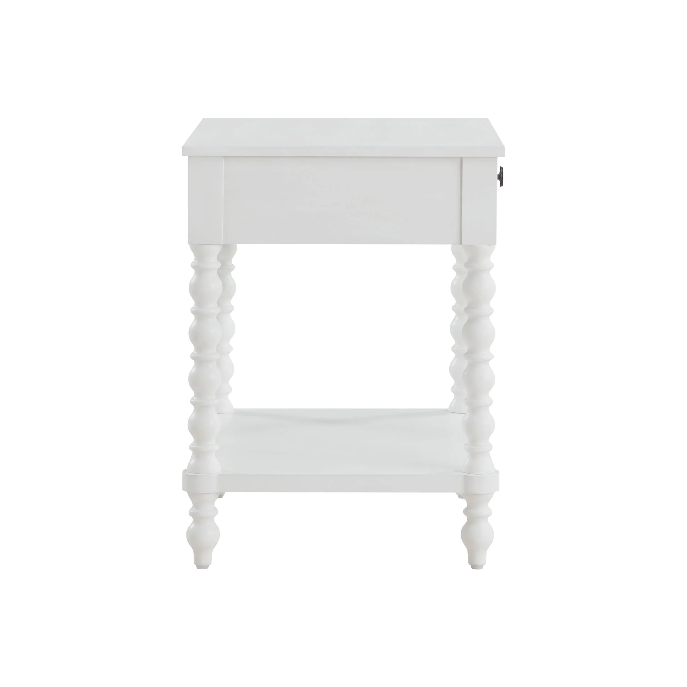Pioneer Woman Harper Spindle Nightstand with USB Charging Ports, Adults and Teens, White Finish - Image 13