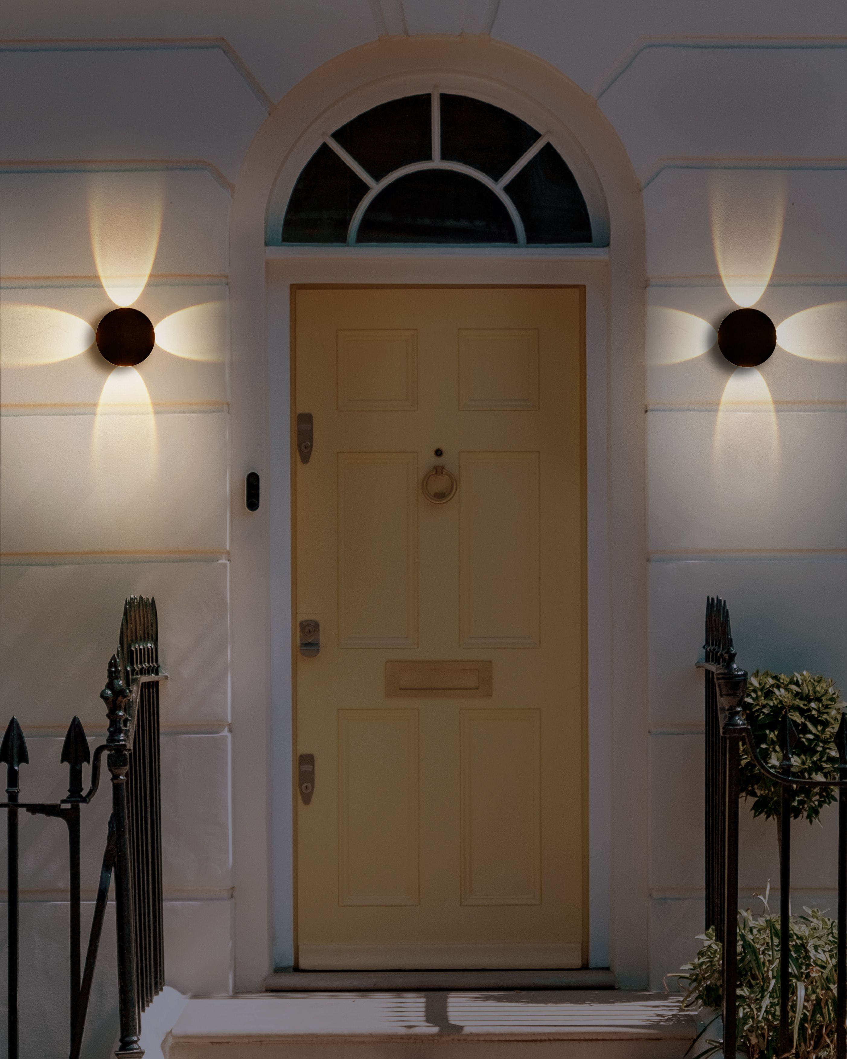 Set of 2 Outdoor LED Wall Lights MAURICE Black