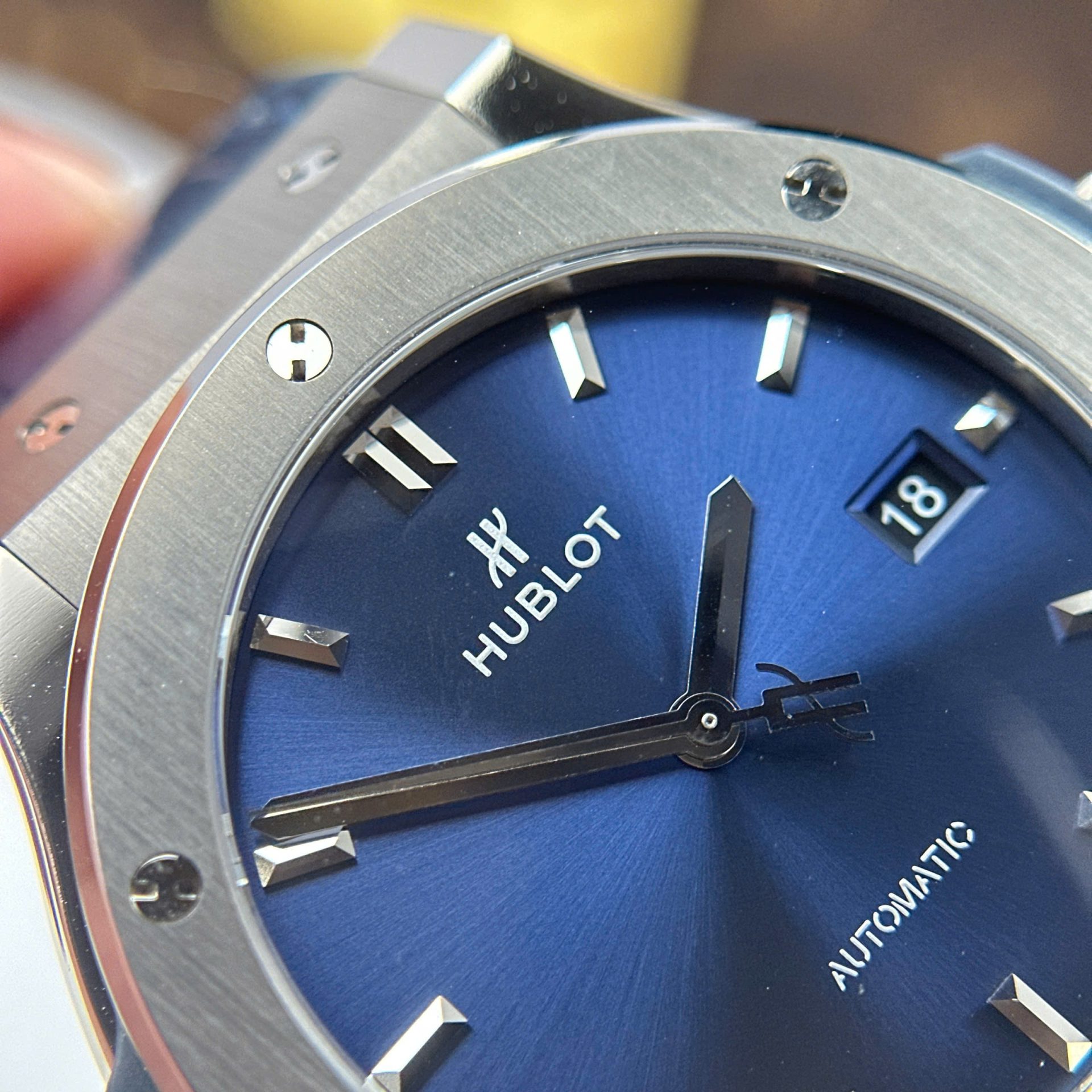 Hublot Classic Fusion Titanium Imitation Watches Blue Dial Weight 84 Grams Super Light JJZ Factory 42mm - Top club