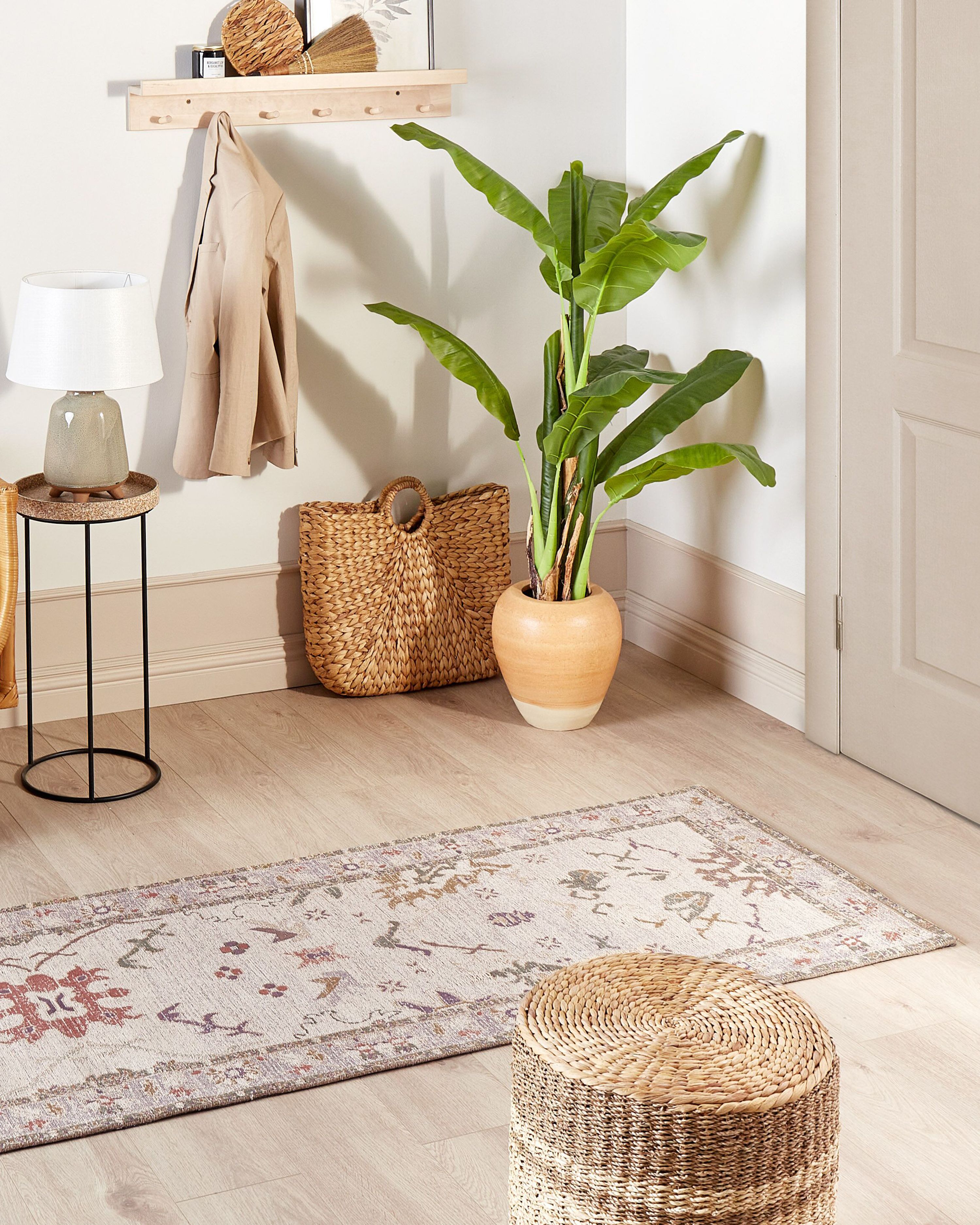 Rug YANOBA Beige 80 x 300 cm Cotton