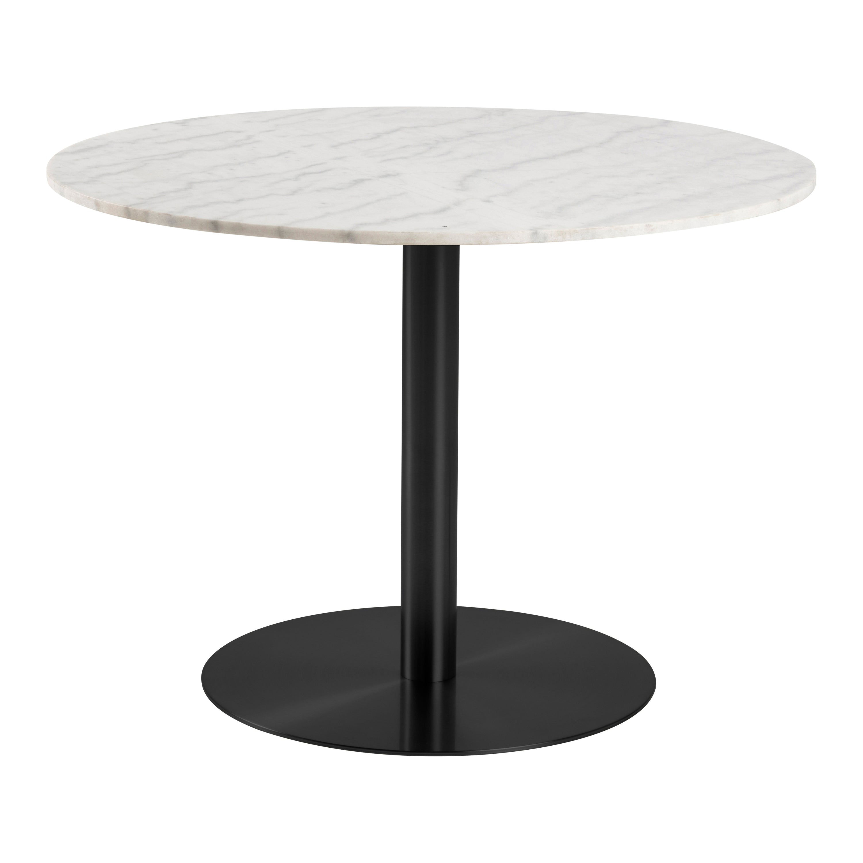 Blokker Marble Eettafel Marmer - Ø 105 cm - Wit/Zwart