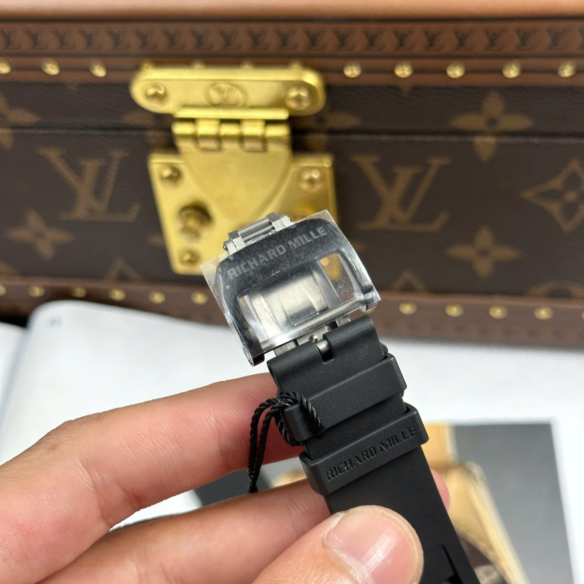 Richard Mille RM35-01 Rafael Nadal Carbon NTPT Replica Watches Black Rubber Strap ZF Factory 49,9x43mm - Top club