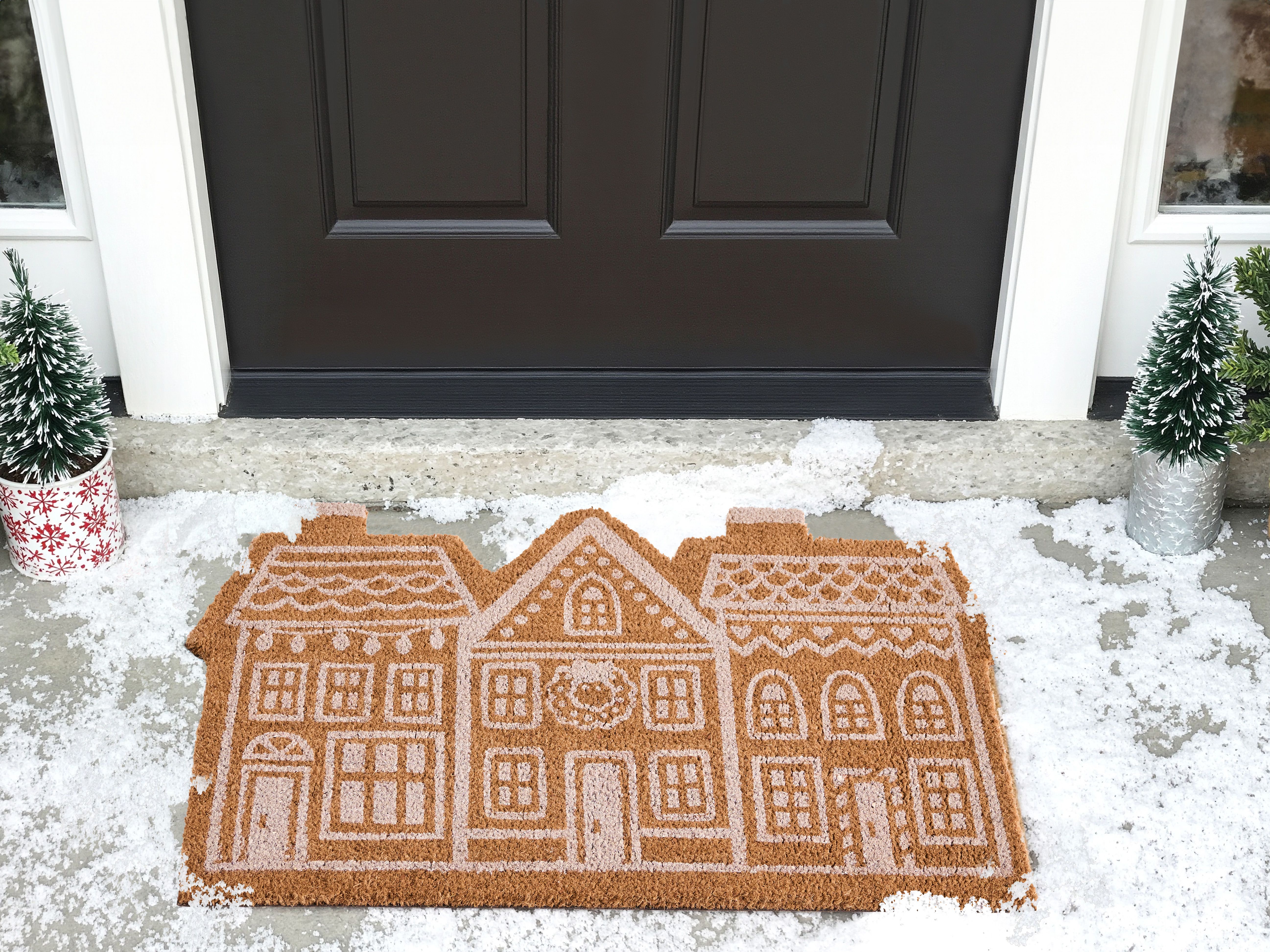 Doormat MUHIKAP Natural 60 x 90 cm Christmas Motif Coir