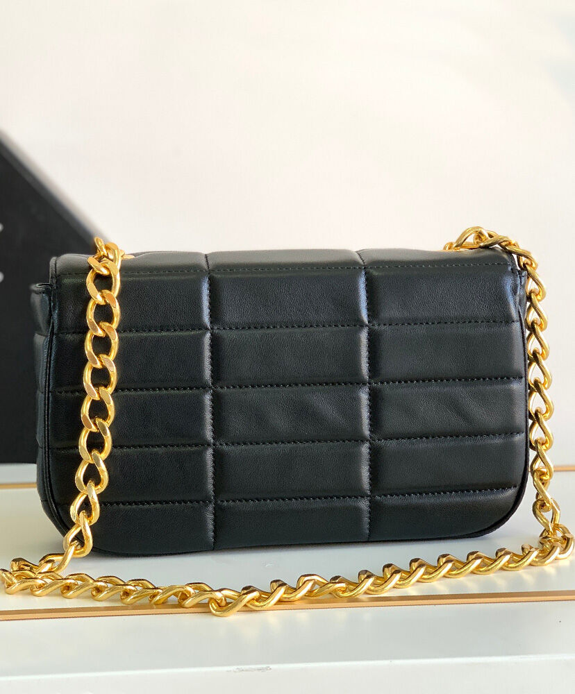 Celine Chain Shoulder Bag Matelasse Monochrome Black1:1High-quality replica