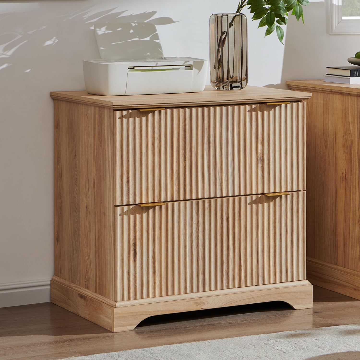 JXQTLINGMU 2 Drawer File Cabinet with Charging Station, 30