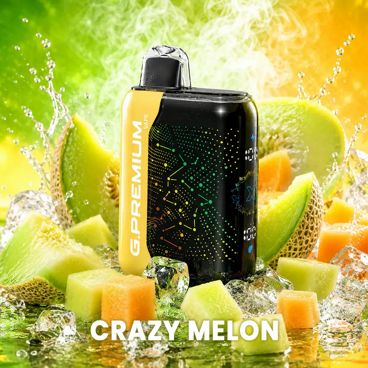 GEEK BAR PREMIUM 60 000 puffów – wariant Crazy Melon; 10 smaków, Dual Mesh, 28 ml, 800 mAh