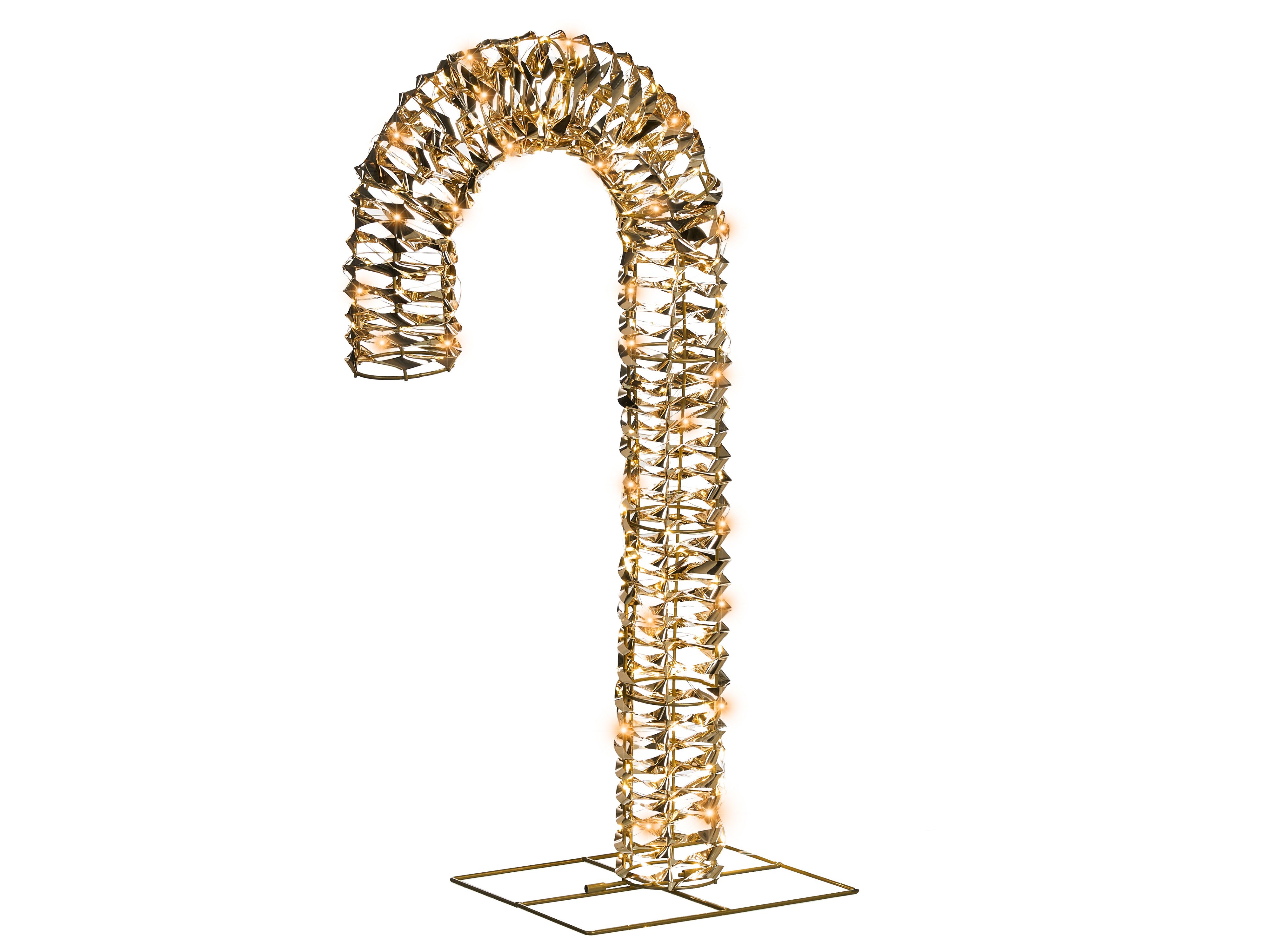 Outdoor Decoration LED NORRESO Candy Cane 74 cm Gold