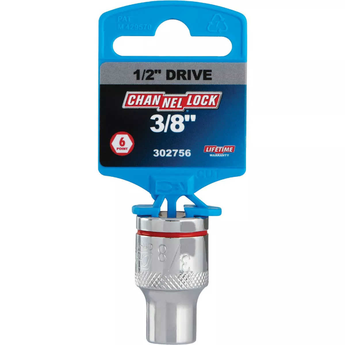 Channellock 1/2 In. Drive 3/8 In. 6-Point Shallow Standard Socket