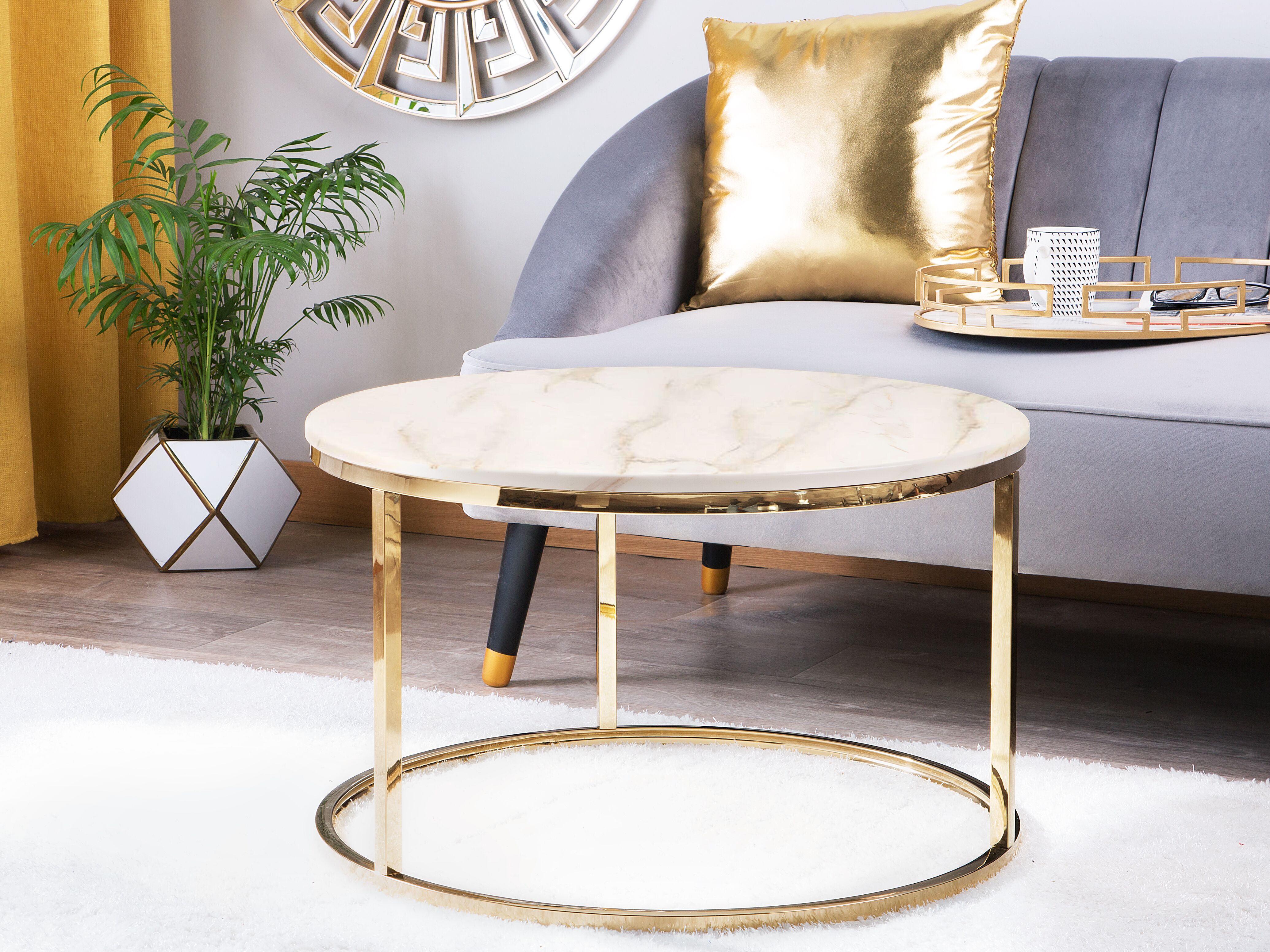 Coffee Table CORAL Marble/ Gold