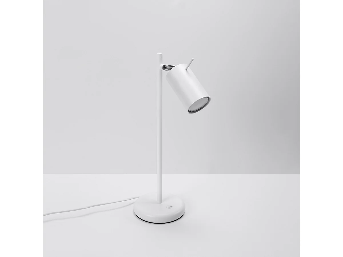 Lampes de bureau Briix moderne en acier - 1 sources lumineuses 4000K - L.14,5 x H.43 cm - blanc