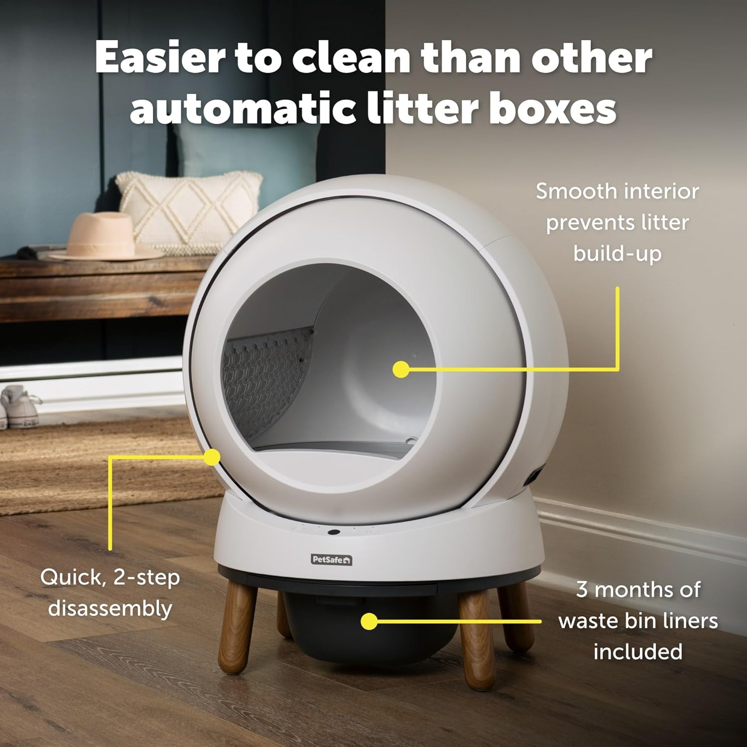 PetSafe Automatic Cat Litter Box Self Cleaning, App Controlled Self Cleaning with Health Monitoring - Image 5