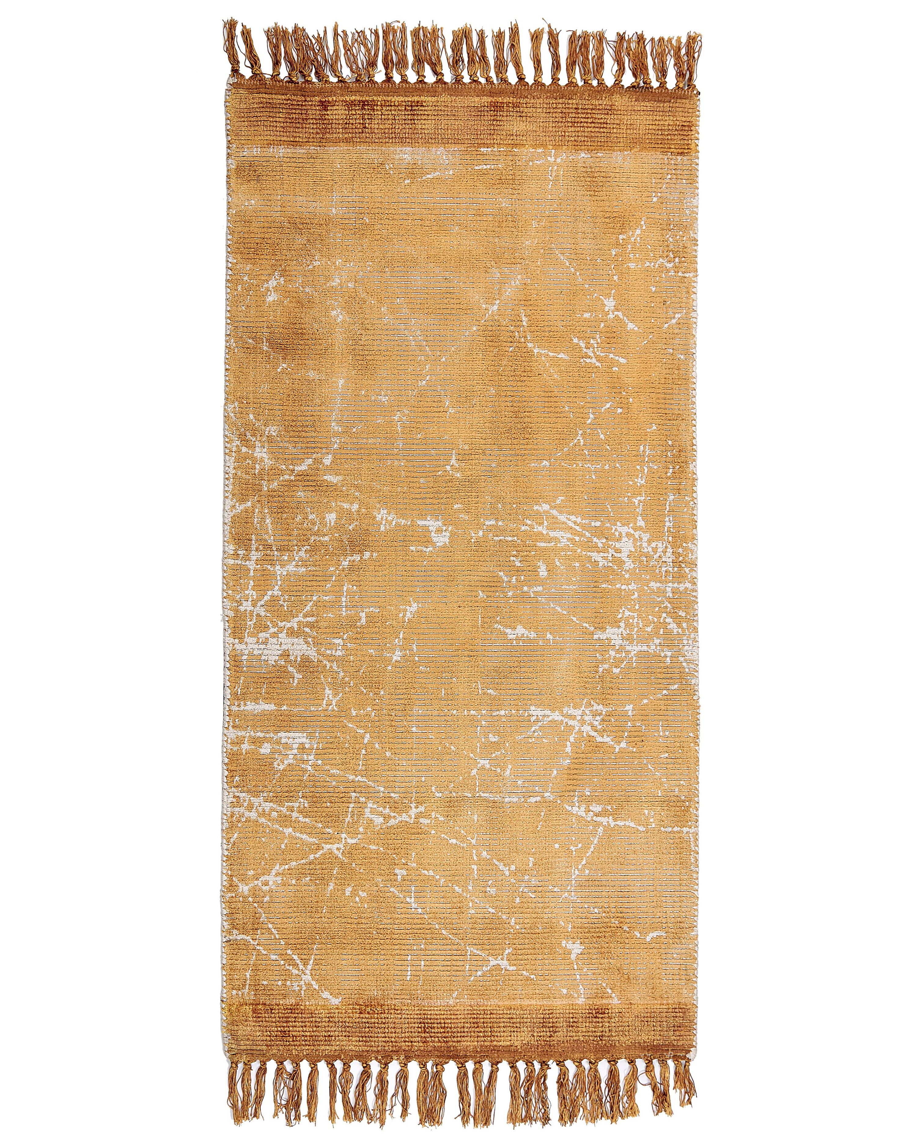 Rug HANLI Orange 80 x 150 cm Viscose