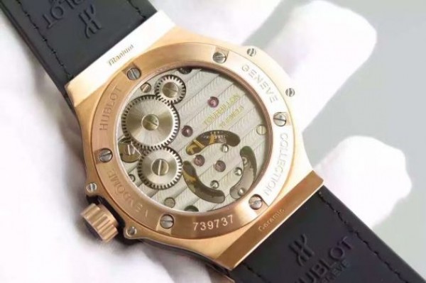 Replica Hublot Big Bang 44mm Vendome Real Tourbillon Rose Gold Black Gummy - Top club