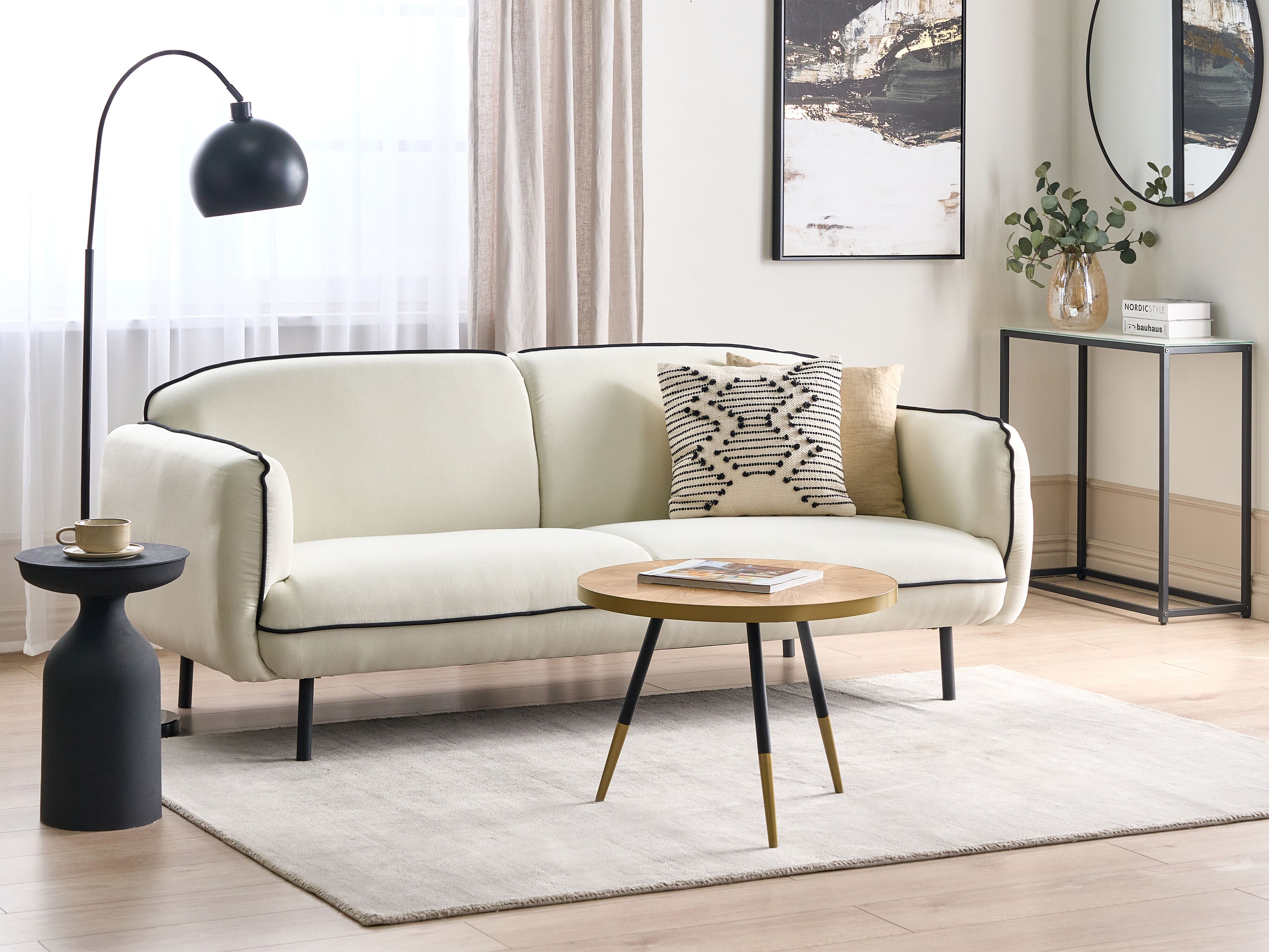 Sofa 3 Seater TONSBERG Fabric Light Beige