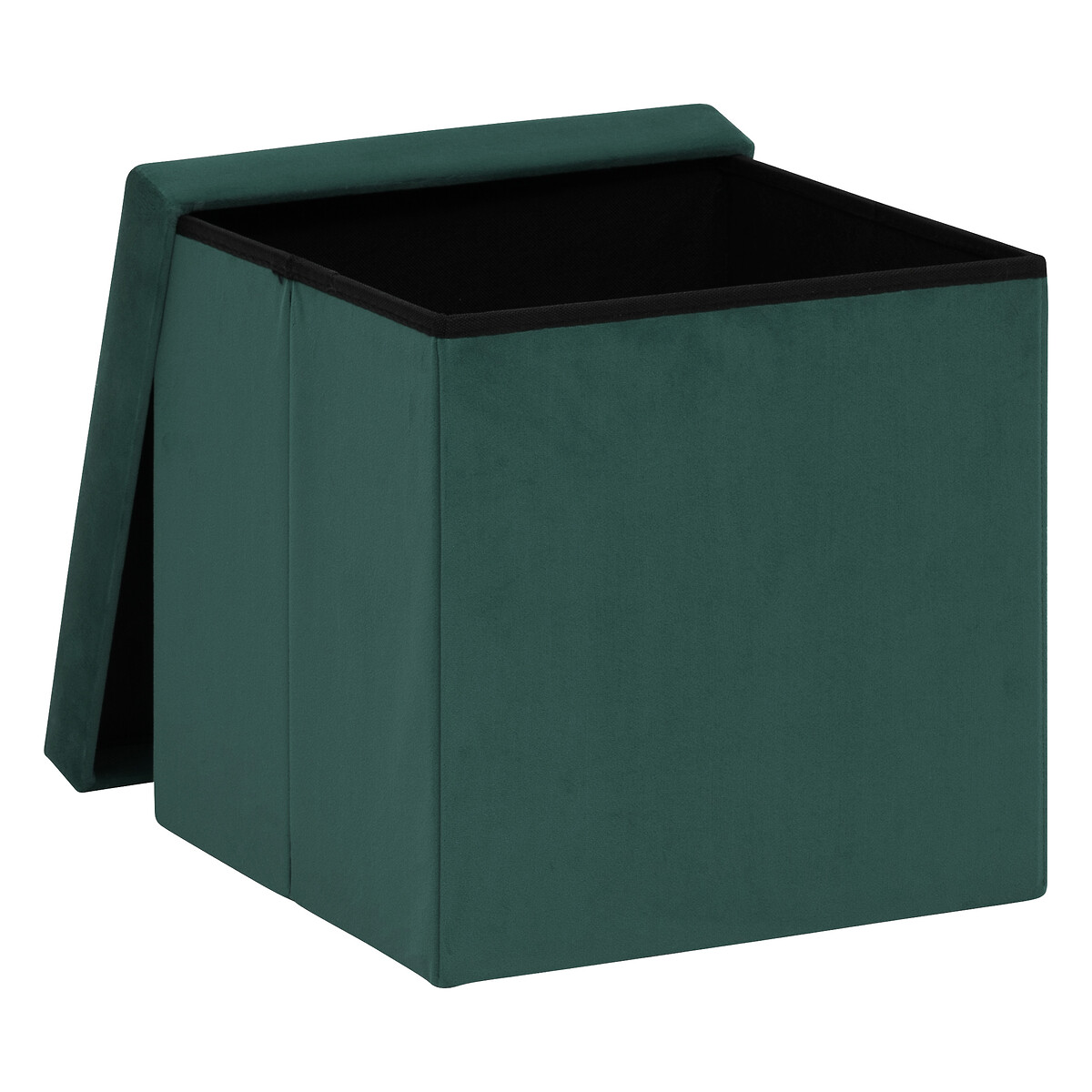 "Tess" Folding footstool Velvet, Cedar green