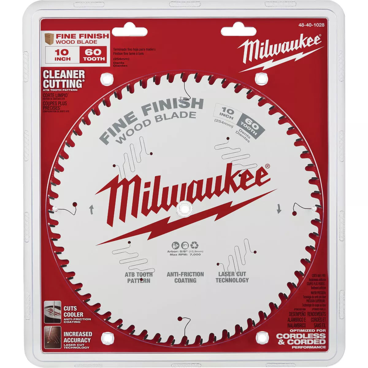 Milwaukee 10 In. 60-Tooth Fine Finish Circular Saw Blade