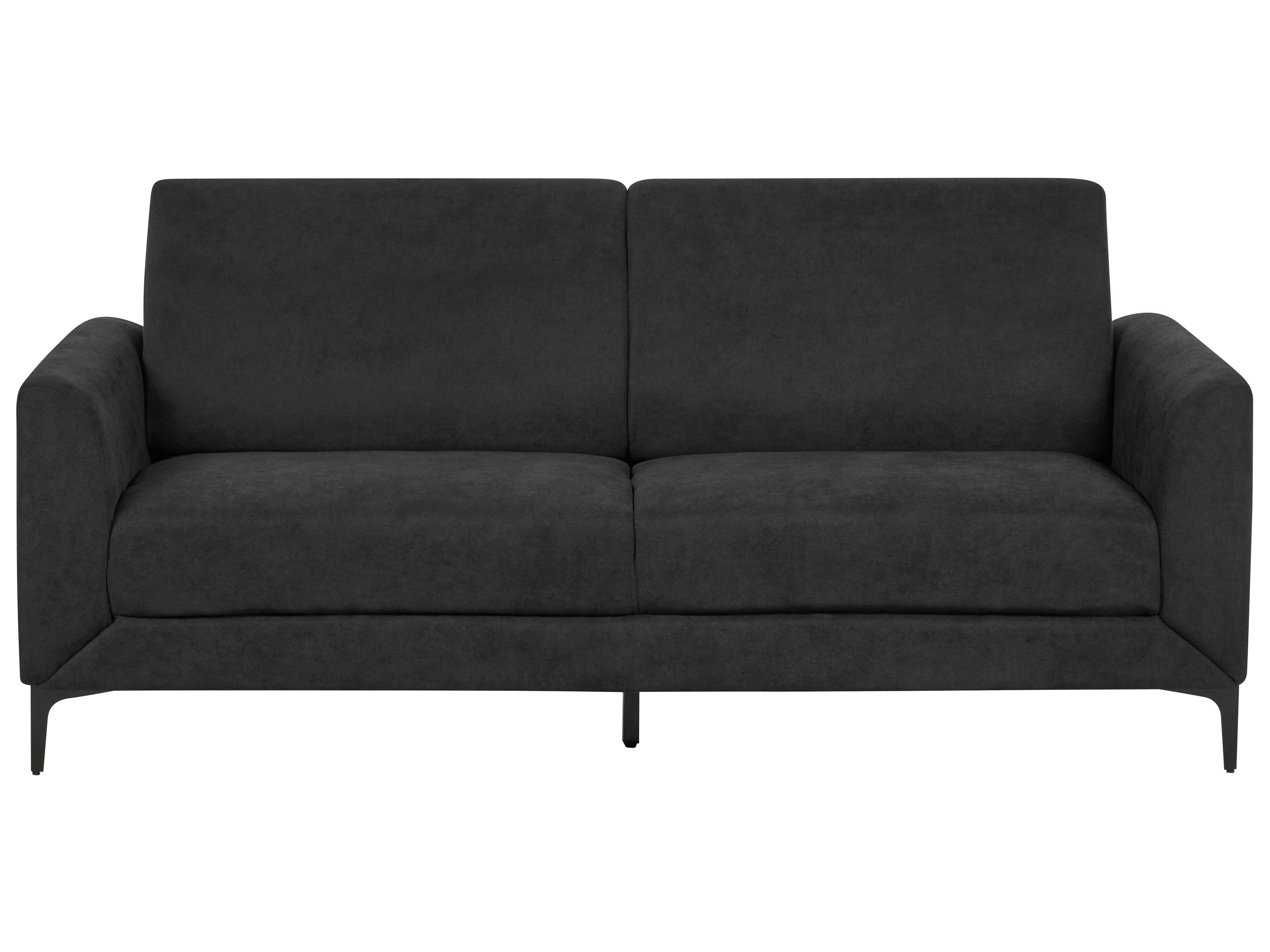 Sofa 3 Seater FENES Fabric Black