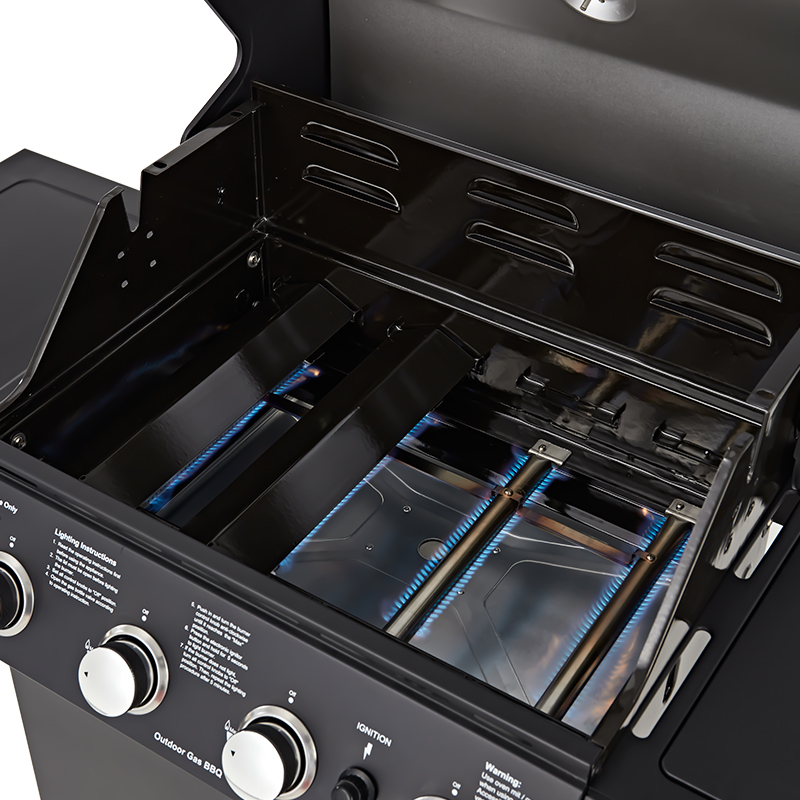 Multifunctional Outdoor Gas BBQ Grill Stove Household Smokeless Liquefied Gas Thickened Grill Rack for Courtyard Stew Grill
