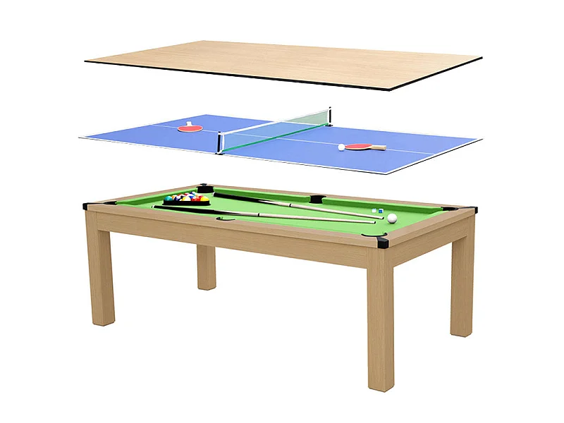 Table multi-jeux convertible, 8-10 personnes - Stan